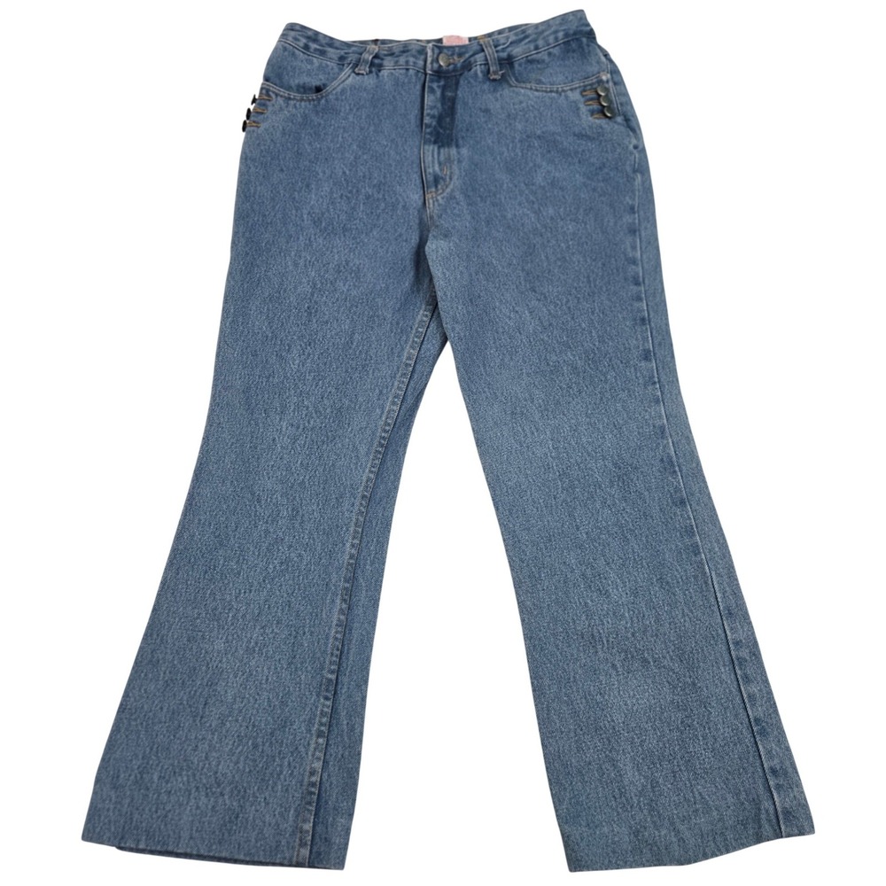Vintage‎ Watch LA Jeans Women Size 15-16 High Rise Made in USA Blue Denim 90s